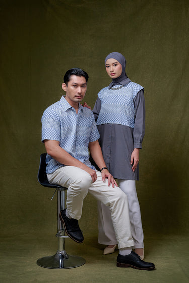 ZM Zaskia Mecca - Couple Set 4 Tunik Wanita & Kemeja Pria Lengan Pendek - Romansa Khatulistiwa - Edisi Widuri