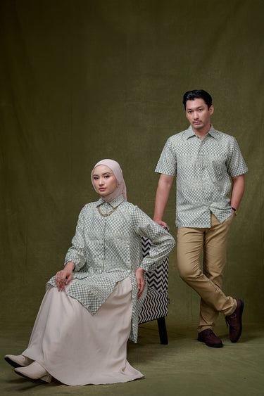 ZM Zaskia Mecca - Couple Set 5 Tunik Wanita & Kemeja Pria Lengan Pendek - Romansa Khatulistiwa - Edisi Widuri