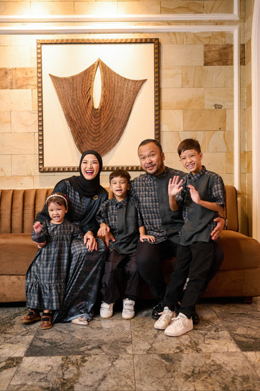 ZM Zaskia Mecca - Sarimbit Family Set 4 Ink - Teman Serumpun - Edisi Kamboja - Raya Collection Koleksi Lebaran Premium