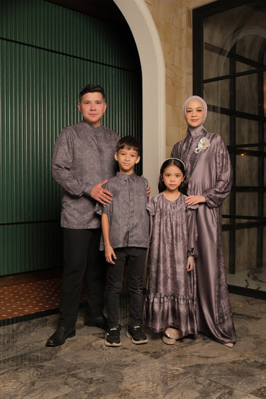 ZM Zaskia Mecca - Sarimbit Family Set 3 Dove - Teman Serumpun - Edisi Laos - Raya Collection Koleksi Lebaran Premium