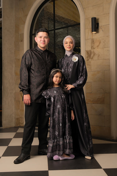 ZM Zaskia Mecca - Sarimbit Family Set 4 Plum - Teman Serumpun - Edisi Laos - Raya Collection Koleksi Lebaran Premium